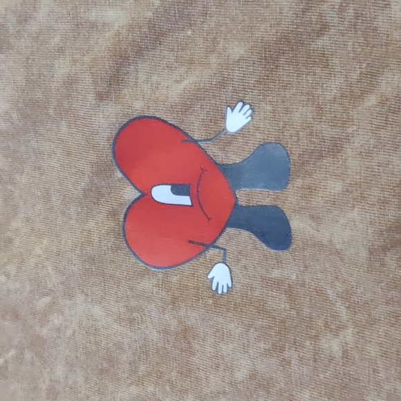 Bad bunny sad heart brown t shirt - Picture 2 of 4